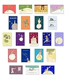LITTLE PRINCE postcard set of 20 postcards. Children's book illustrations by Antoine de Saint-Exupéry post card pack. Made in USA.