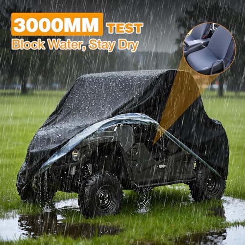 Image of NEVERLAND UTV Covers Heavy Duty, 300D UTV Cover 2-3 Seater All-Weather Protection, Side by Side Cover Outdoor Storage Compatible with Can Am Defender Polaris Ranger Kawasaki Mule Teryx 130 inchx 58 inchx 73 inch