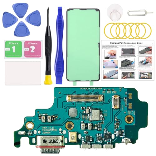 for Galaxy S21 Ultra USB Charging Board Port Replacement, SM-G998U SM-G998U1 Type C Dock Board Connector for Samsung S21 Ultra with Tools & Instruction