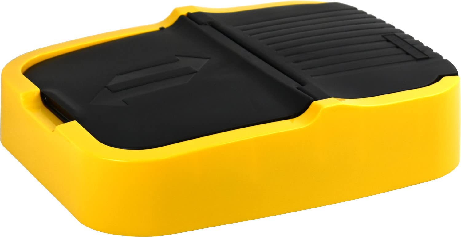 Sterling Ventures Heidrun 60L Plastic Indoor Recycling Bin with Double Swing Lid Top Colour Coded (Yellow Lid Only)