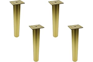 10-inch Gold Adjustable Furniture Legs - Elevate Your Furniture