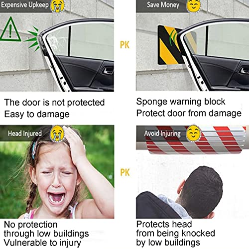 Protecteur de bord de mur réfléchissant bicolore en mousse résiliente, 2 pièces - 4