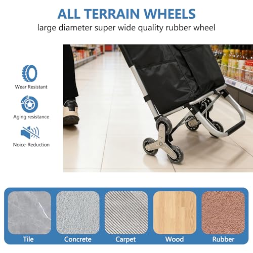 Carretilla plegable para compras con bolsa impermeable miniatura 5