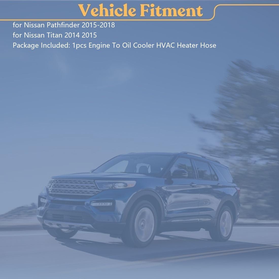 1x Engine To Oil Cooler HVAC Heater Hose for Nissan Pathfinder 3.5L 2015 2016 2017 2018, for Titan 5.6L 2014 2015, Car Replacement Parts