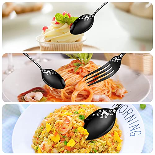 Besteck-Set, goldene Gabeln, Löffel, Besteck-Set für 12 Besteck-Sets, Besteck, Weihnachten, Hochzeit, Halloween, hochglanzpolierter Edelstahl, langlebig, klassisches Steak-Geschi 4 Besteck-Set, goldene Gabeln, Löffel, Besteck-Set für 12 Besteck-Sets, Besteck, Weihnachten, Hochzeit, Halloween, hochglanzpolierter Edelstahl, langlebig, klassisches Steak-Geschi