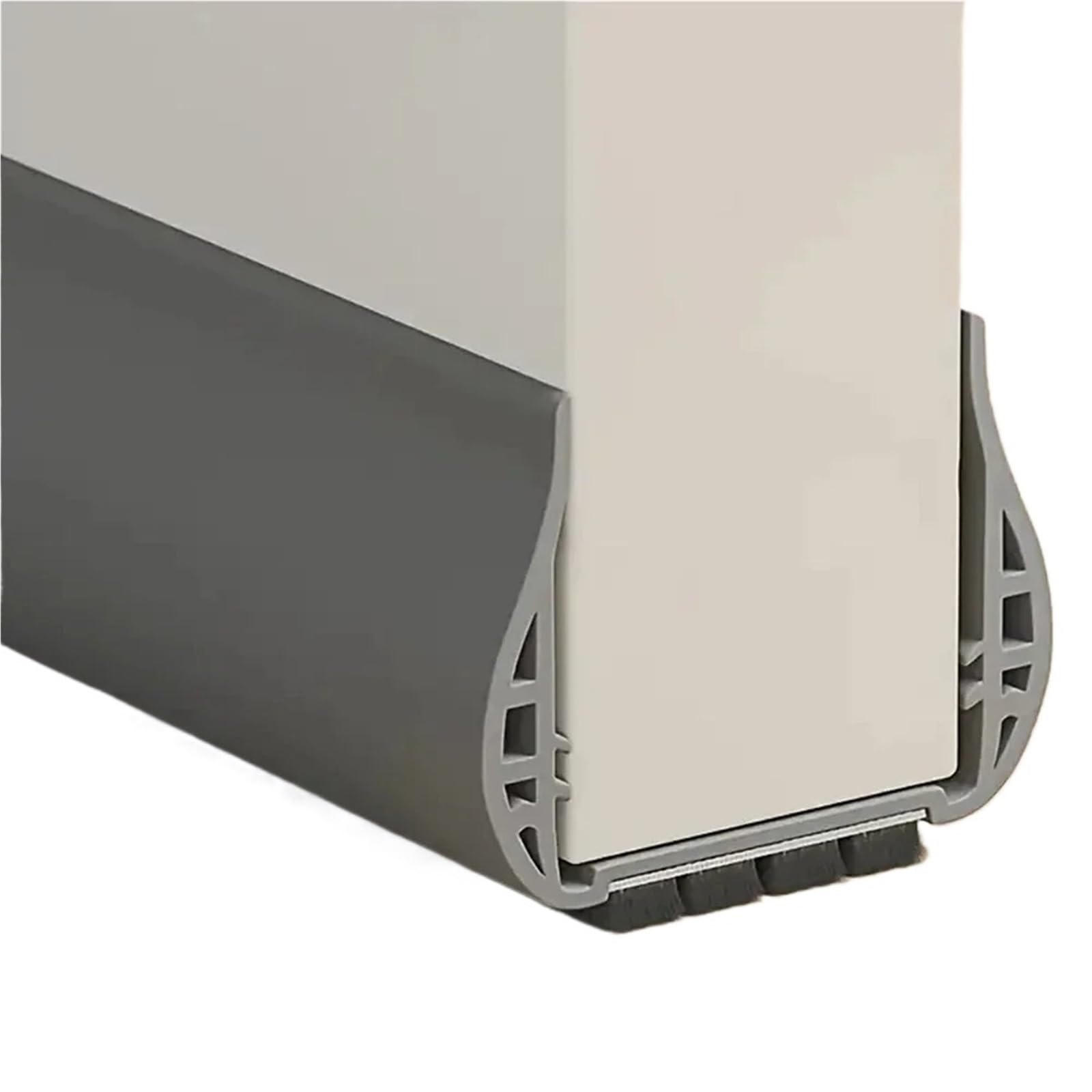 Draft Excluder For Doors Windproof Dustproof Silent Door Seal Strip With Brush Thickened PVC Door Draft Stopper Bottom Weather Strip Seal(Color 01)