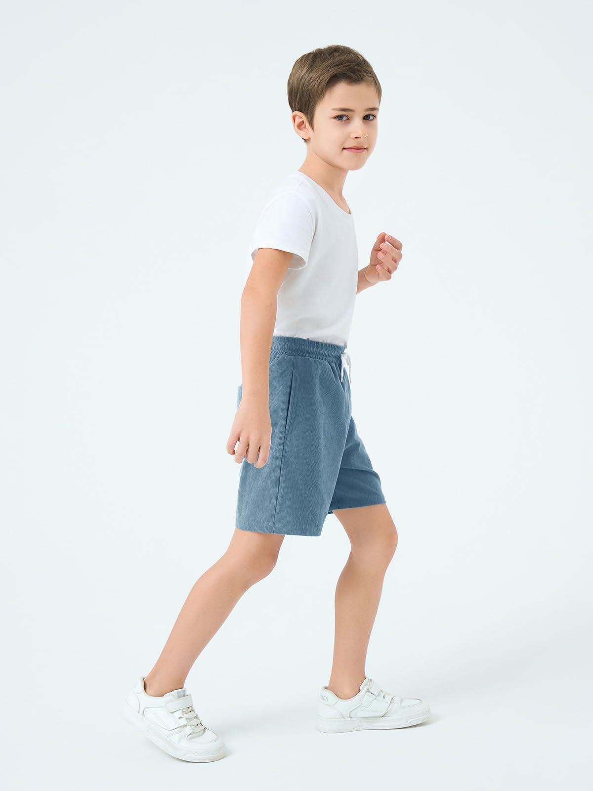 Haloumoning Pantalones cortos de verano para niño, elásticos, bermudas, elásticos, con cordón y bolsillos — view 4