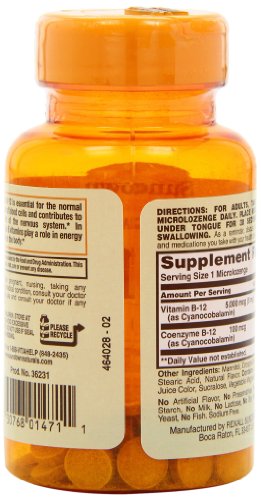 sundown high potency sublingual b12 5000 mcg 30 tablets pack of 3