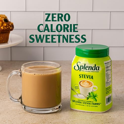 Image of SPLENDA Stevia Zero Calorie Sweetener, Plant Based Sugar Substitute Granulated Powder, 19 oz Jar