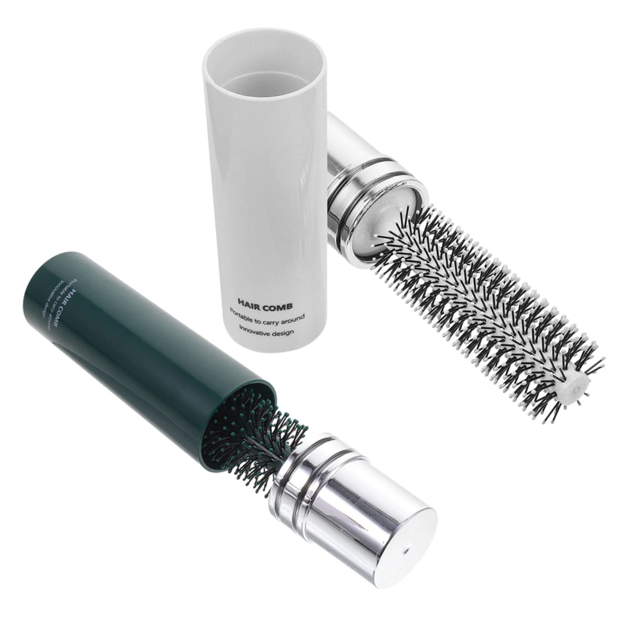 FRCOLOR 4stücke Tragbare Lockenbürsten Faltbare Stylingbürsten Für Für Lockiges Haar Kompakte Haarbürsten Und Entwirren Und Dunkelgrün
