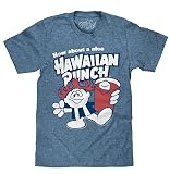 Tee Luv Men's How About A Nice Hawaiian Punch Shirt - Retro 80s Punchy Mascot Shirt, Cabo Blue, S