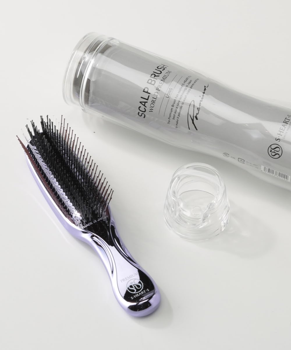 S-HEART-S Scalp Brush World Premium Long Purple