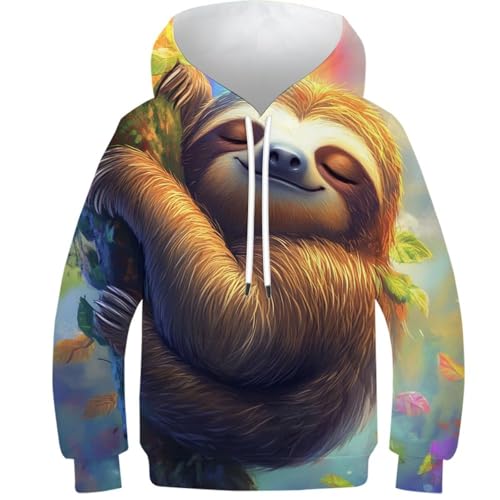 Sweat paresseux arc-en-ciel pour l'école et les loisirs des enfants