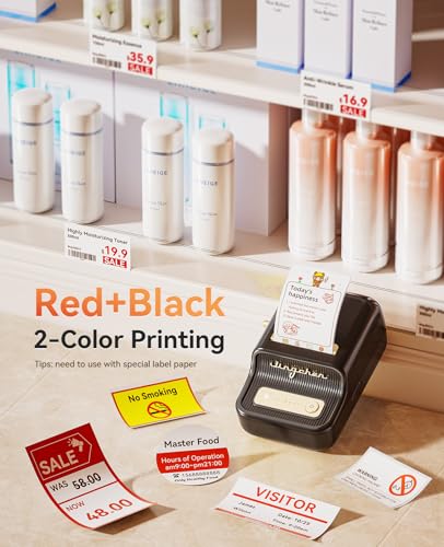 Image of NIIMBOT B21 Pro Label Maker, 300DPI HD Label Printer, Ideal for Notes,Photos, Study Graphics, Memo Maker,50x30mm Label(Black)
