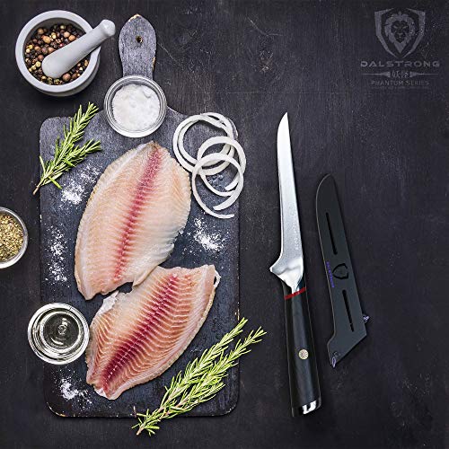 Dalstrong Boning Knife - 6 Inch - Phantom Series - Japanese High-Carbon Aus8 Steel - Pakkawood Handle - Fillet Knife - Meat Cutting, Carving, Bone, Trimming, Deboning - Sheath Included #TOP6