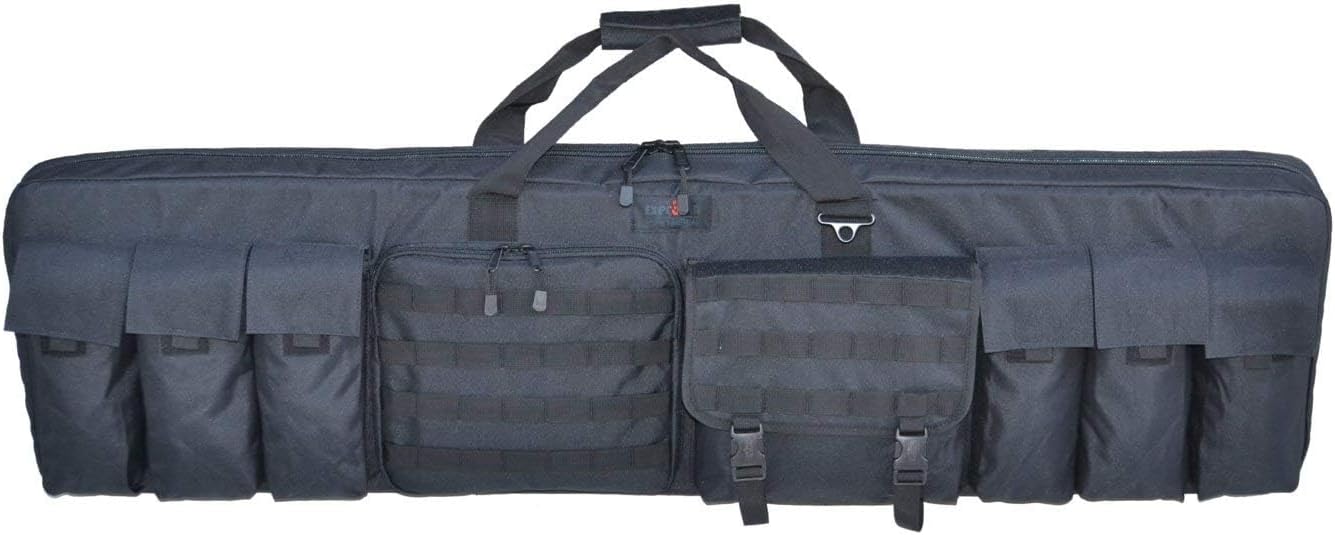 Explorer 3 Rifles Case Padded Long Tactical Carrying Military Backpack Bag with YKK Zippers with Storage MOLLE Pouches