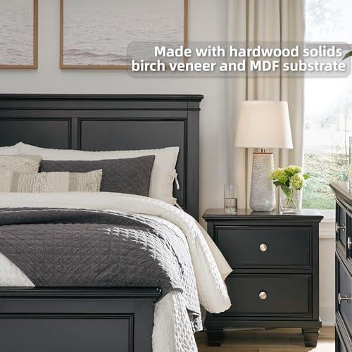Image of Signature Design by Ashley Lanolee Transitional Full Panel Bed, Black