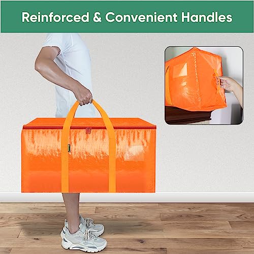 image for BALEINE 6-Pack Oversized Moving Bags with Reinforced Handles, Heavy-Du