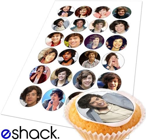 Cakeshop 24 x Harry Styles 1 Direction Edible Cake Toppers