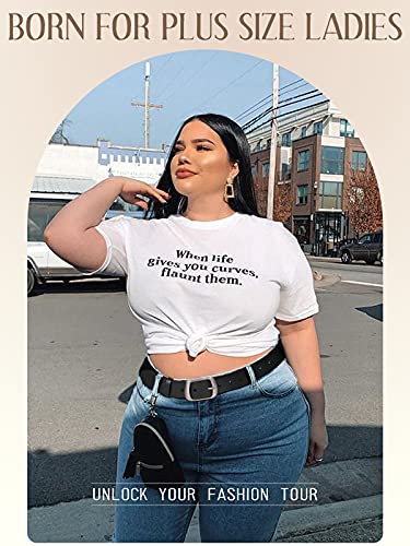 JASGOOD Plus Size Women Leather Belt Black Casual Waist Belt for Jeans Pants with Metal Pin Buckle3