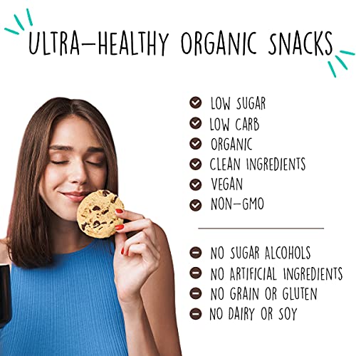Bhu Fit Protein Cookies, Chocolate Chip - Organic, Vegan & Keto-Friendly Snack - Clean Ingredients Which Are Low Carb & Low Sugar, Grain & Gluten Free, Dairy-Free & Non-Gmo (10 Cookies) #TOP2