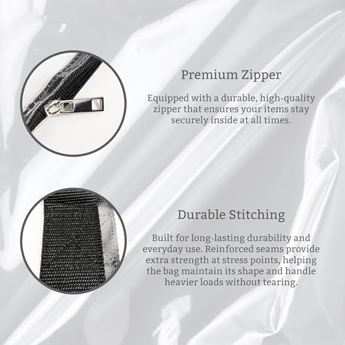 Winterlace 12 Pack Clear Tote Bags Zippered Transparent Stadium Approved Concerts Shopping Festival Bulk3