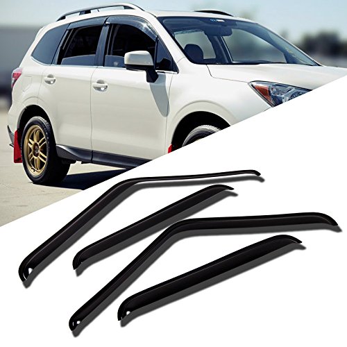 Image of TuningPros WD-087M Tinted Smoke Out-Channel Window Visor Deflector Rain Guard 4-pc Set