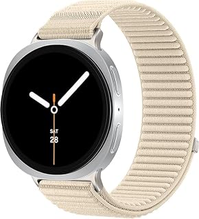 LN KART Nylon Loop Bands for Samsung Galaxy Watch 8 Band 40mm 44mm/8 Classic Straps, Soft Fabric Adjustable Wristband, Sport Strap for Samsung Galaxy Watch 8 Classic Band 46mm (07-Starlight)