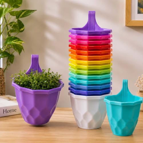 Image of Amazon Brand - Umi Hanging Planter Pots for Railing Pack of 20