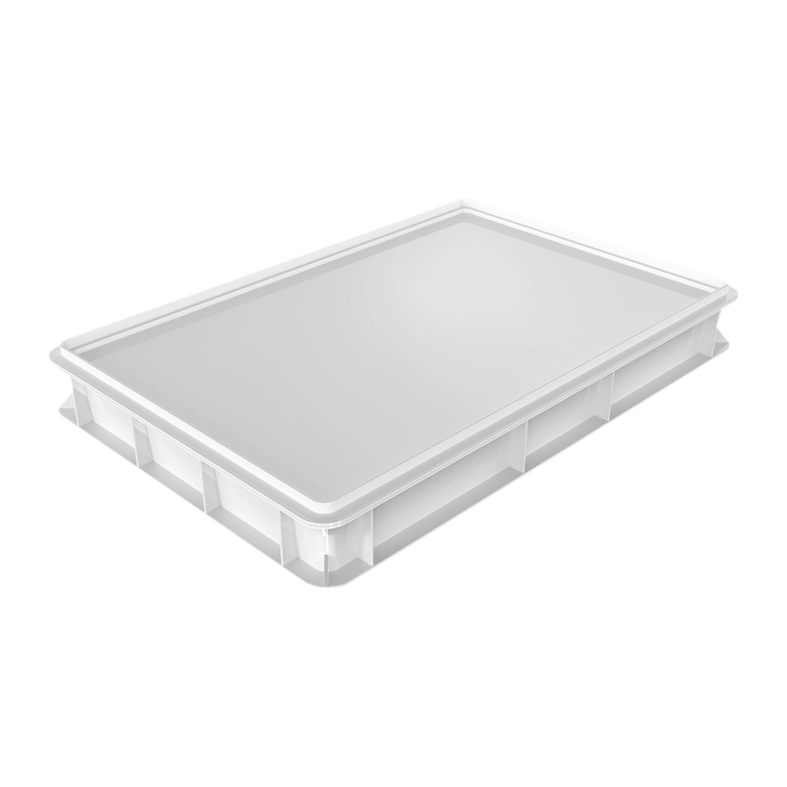 Caja de Fermentación de para Pizza Contenedor de con Tapa Cuadrada Diseño Apilable Que Ahorra Espacio Material PP Adecuada para, 60cmx40cmx7.5cm