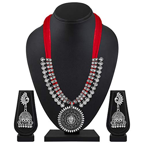 Oxidised Silver Antique Necklace Set