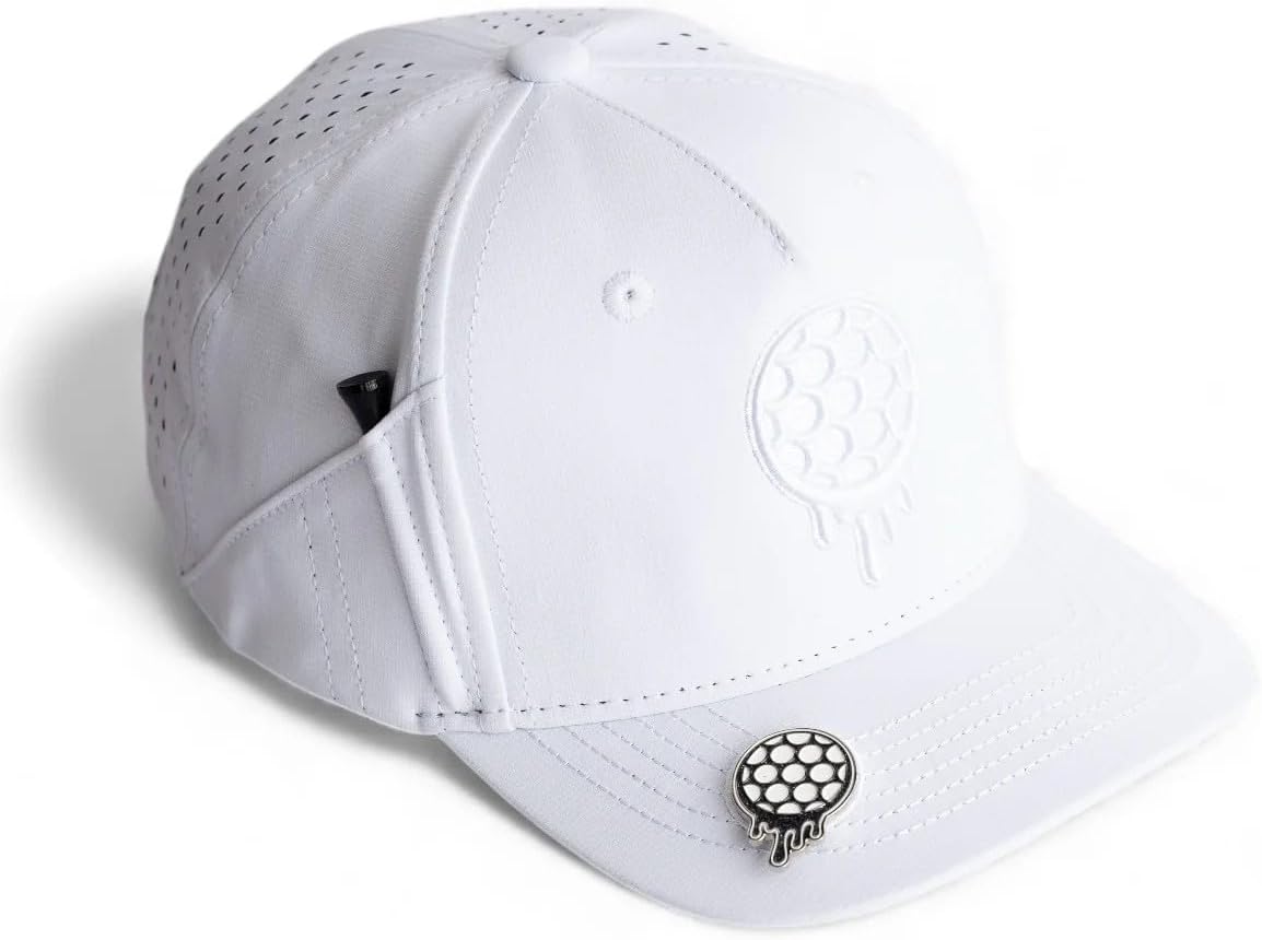 Youth Snapbacks Golf Hats – Tee Holder with Tees & Bill Magnet with Ball Marker – 100% Custom Made