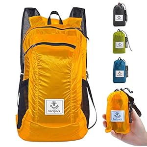 4Monster Hiking Daypack,Water Resistant Lightweight Packable Backpack for Travel Camping Outdoor