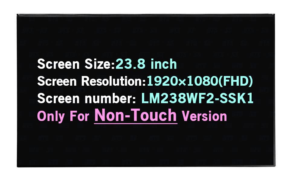 Image of 23.8 inch Screen Replacement for Lenovo IdeaCentre 520-24IKU 520-24IKL 520-24AST 520-24ICB F0D1 F0D2 F0D3 F0DJ LM238WF2-SSK1 M238HCA-L3B FHD 1080P 30PIN LCD Display Panel (Only for Non-Touch Version)