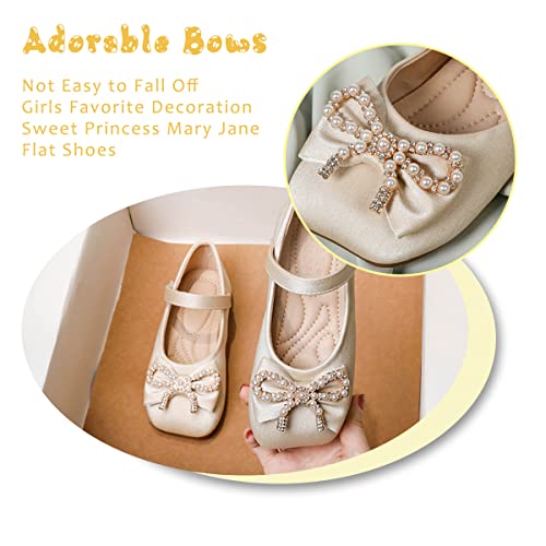 JOEupin Girls Dress Shoes Flower Girl Ballerina Ballet Flats Mary Jane Wedding Party School Shoes for Toddler4