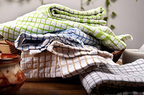 Neolino Terry Kitchen Towels, 100% Cotton Kitchen Dish Towels, Set Of 6 (15 X 25 Inches)-400 Gsm - Absorbent Kitchen Towels Perfect For Every Day Use - Multi Coloured #TOP2