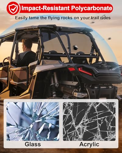 Image of StarknightMT 14-23 RZR XP Rear Windshield Scratch Water Resistant, Tinted
