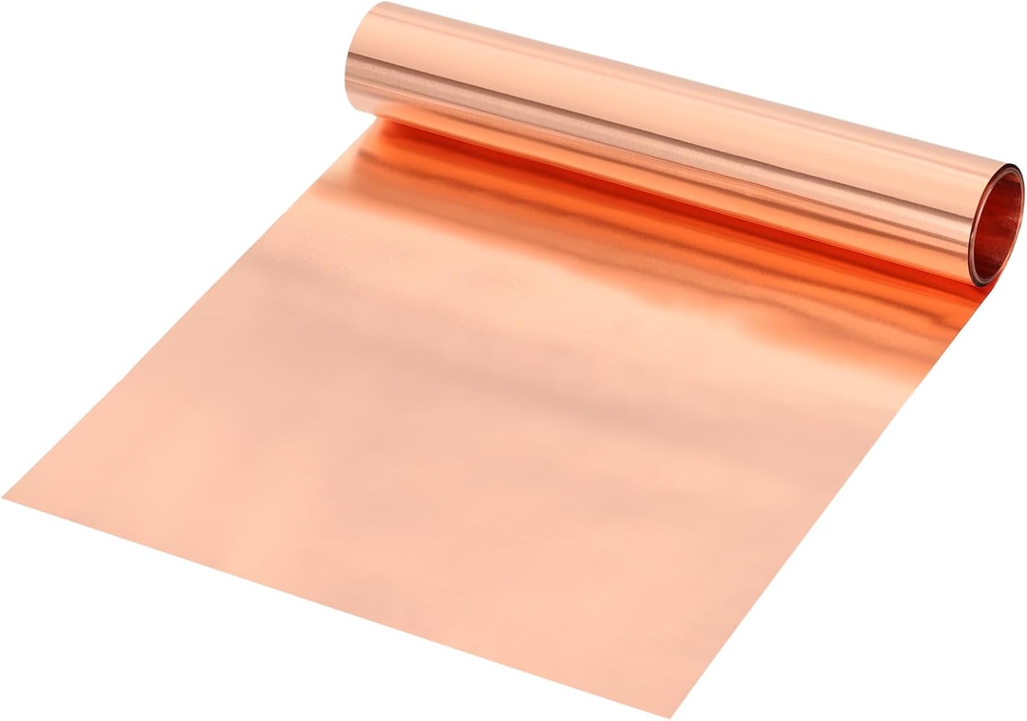 uxcell Copper Sheet Roll, 1000 x 20 x 0.2 mm 99.9% Pure Copper Strip with White Cotton Gloves, Copper Flashing Metal Foil Plate for Crafting, Electricity, DIY Project