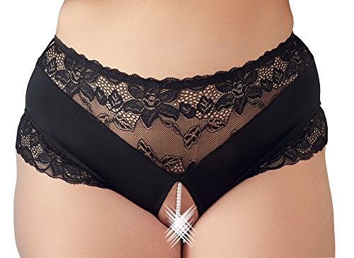 Cottelli Collection String Ouvert Perles, Noir, Taille L Noir Large