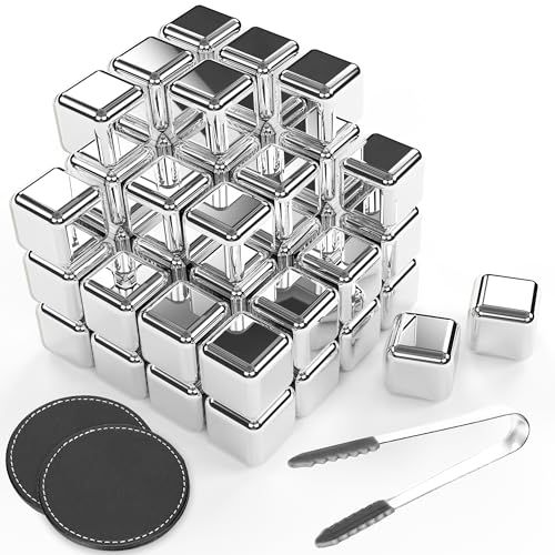 36 Pcs Reusable Stainless Steel Ice Cubes