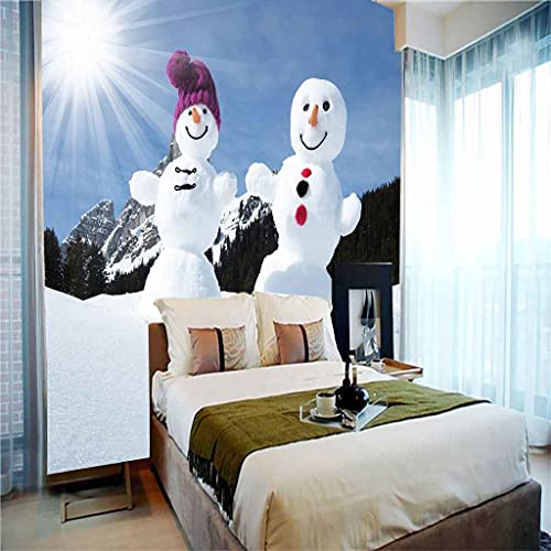 Papier Peint Canevas 3D Noël Rénovation Murale Sans Colle - 4