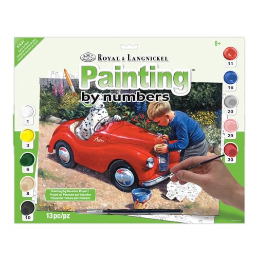 Royal & Langnickel 11 x 15 inch Spot's Car Wash Pre-Printed Paint by Number Painting Set