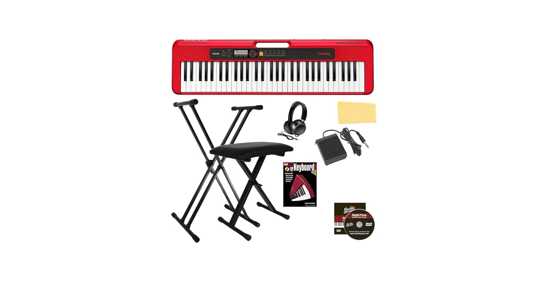 カシオ　電子キーボード　CT-S200 RED CT-S200RD | Casiotone Red USB Portable Keyboard | CASIO