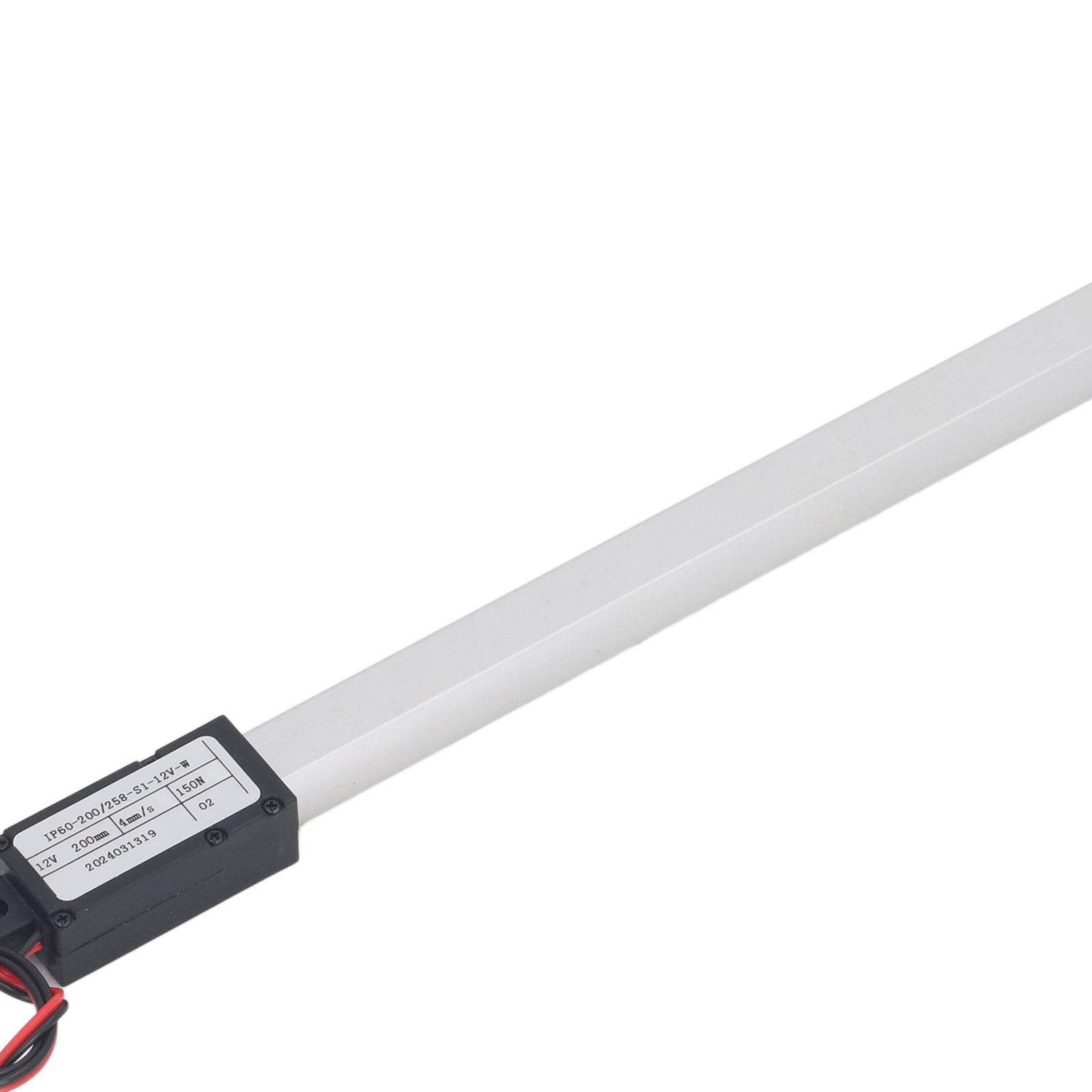 SIXRUN Attuatore Lineare 12V, Corsa 200mm Spinta 150N con Protezione da Sovraccarico per Apertura Elettrica Porte Auto Divani Reclinabili Tavoli TV Alzavetri