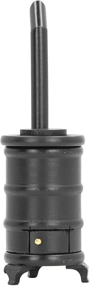 Dollhouse Miniature Stove, 1:12 Scale Wooden Black Kitchen — 사진 1