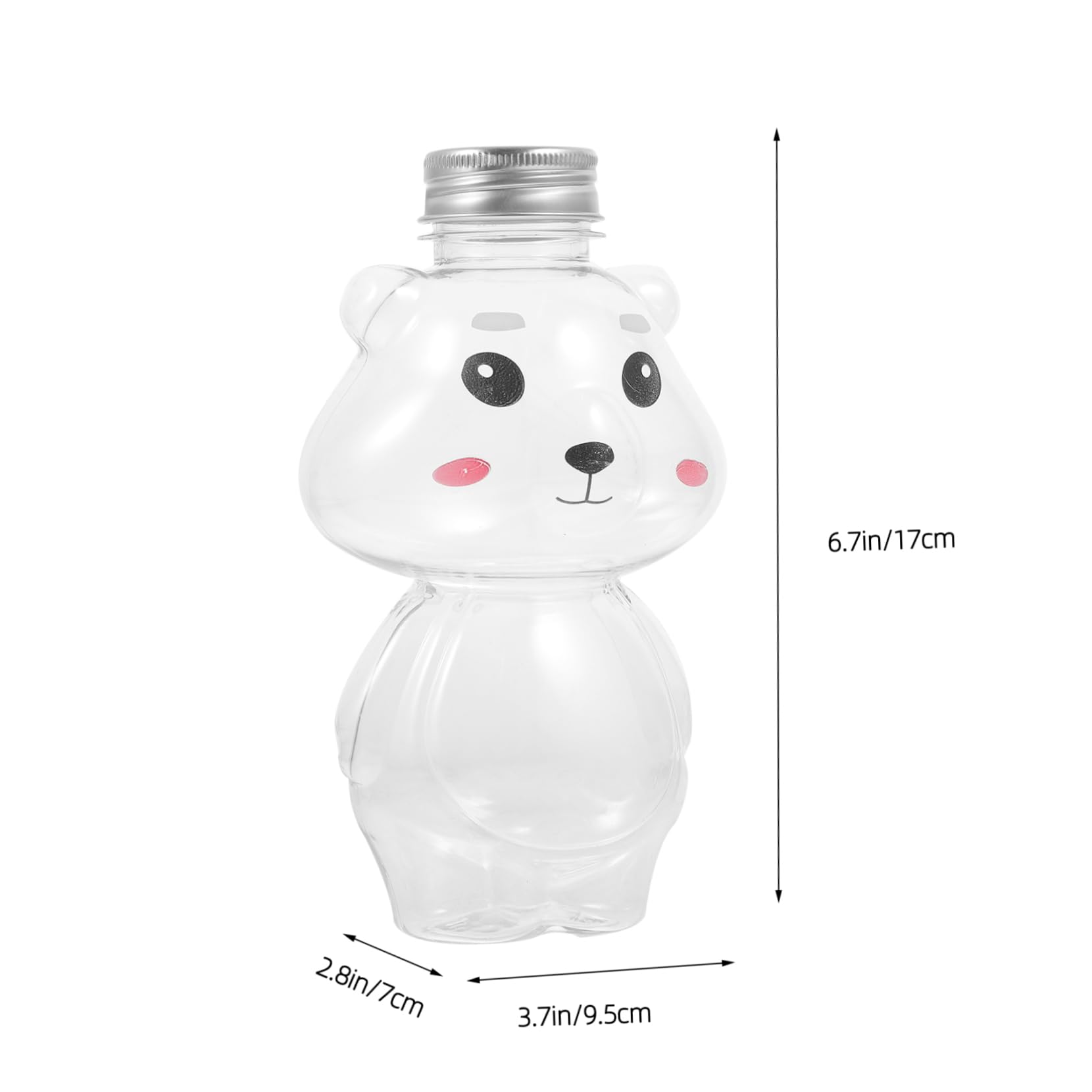 FUNOMOCYA Animal Shape Bottles for Milk Tea Honey Jar Reusable Plastic Drink Jars