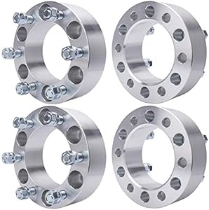 MAYASAF [2" THICK, 4 PACK, 6 LUGS] Wheel Spacers for Chevy(GMC) 1500/C2500/K2500, Tahoe/Astro/Yukon(XL)/Avalanche, Cadillac Escalade ESV/EXT, 6x5.5 Bolt Pattern, 108mm Hub Bore, M14x1.5 Studs