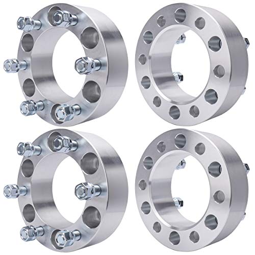 MAYASAF [2" THICK, 4 PACK, 6 LUGS] Wheel Spacers for Chevy(GMC) 1500/C2500/K2500, Tahoe/Astro/Yukon(XL)/Avalanche, Cadillac Escalade ESV/EXT, 6x5.5 Bolt Pattern, 108mm Hub Bore, M14x1.5 Studs