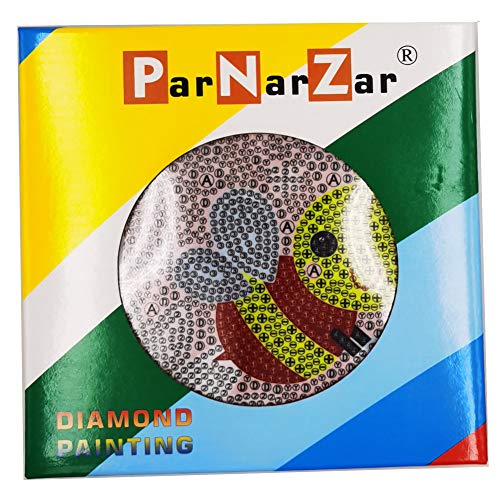 Parnarzar Easy 3D Diamond Painting Kit For Kids, Full Drill Painting By Number Kits With Wooden Frame - Bee 6X6Inches #TOP3