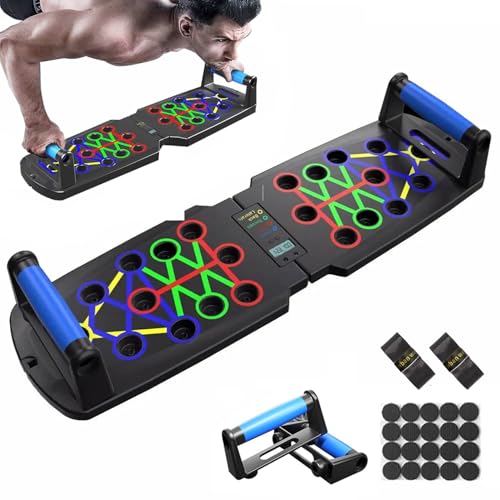 FumyFumy Push Up Board for Men, Push Up Bar at Home Workout Equipment, Pushup Handles Home Gym Exercise Fitness Equipment Portable Foldable with Counter and Wrist guards